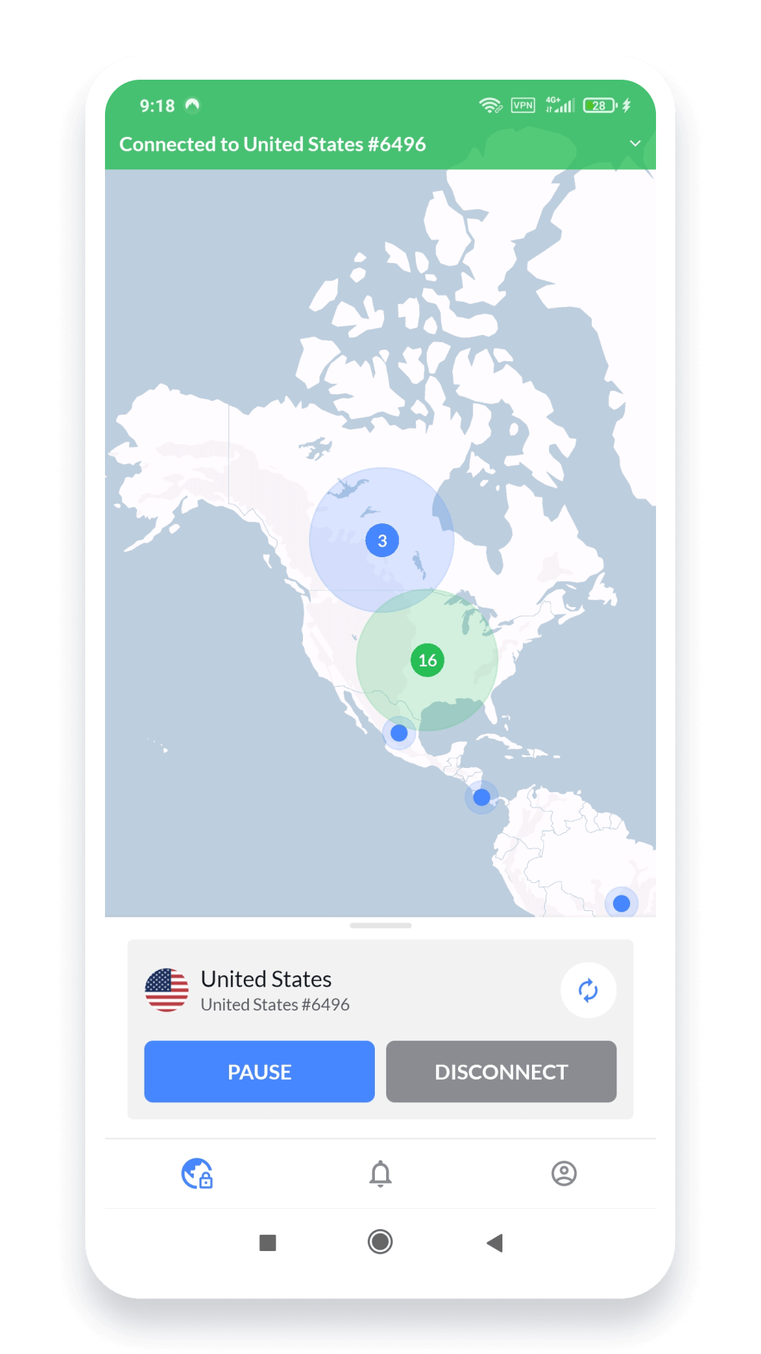 NordVPN App Mobile Connected